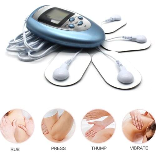 Digital Chinese Meridian Electronic Tens Therapy MassageRelax Body Pulse Muscle Stimulation+4 Electrode Sticker Pads Massager