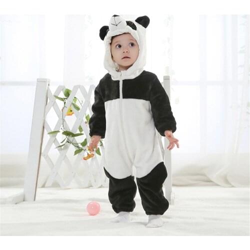 Androktones Kids Clothes Romper Set Panda Overalls Winter Animal Cosplay Halloween Christmas Costume Baby Boys Girls Jumpsuits