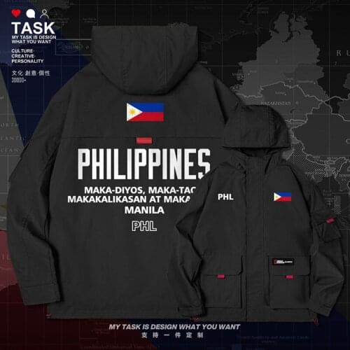 Philippines Filipino PHL men jacket hooded nation flag casual windbreaker printed for men mens new fashion top autumn clothes