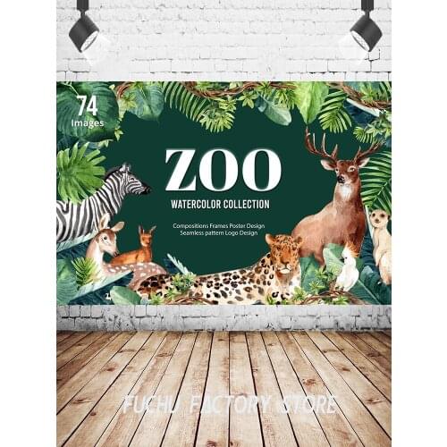 Gungle Green Forest Happy Birthday Background Photography Woodland Safari Party Backdrop Newborn Animals Baby Shower Photo Shoot
