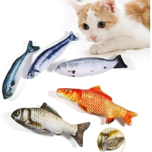 Cat Toy Simulation Fish Toys for Dog Cat Chewing Playing Biting Pillow Plush Toys Funny Pet Fish Toy Support Dropshiping