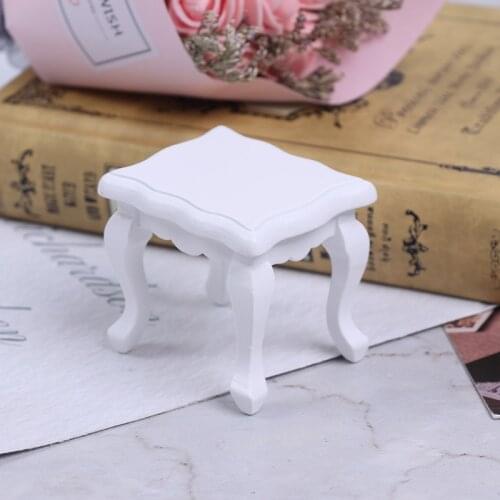Simulation Teatable Coffee Table Living Room Kid Toys Miniature Dolls Home Toy 4.8*4*4.3cm 1:12 Dollhouse Furniture Miniature