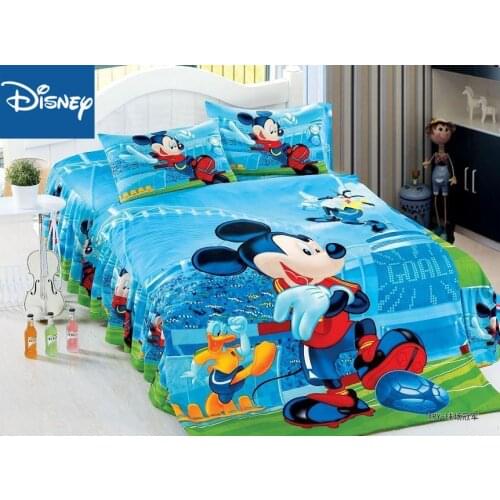 Single size mickey mouse bedding set for children bed decor duvet covers twin bedspread kids bed clothes 3 pcs free shipping new