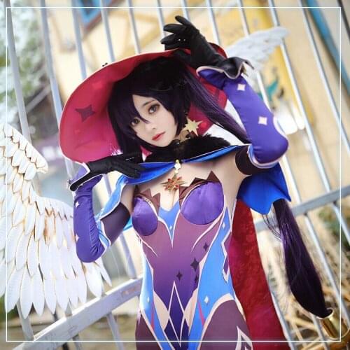 Game Genshin Impact Mona Cosplay Costume Carnival Halloween Costumes Women Party Sexy Dress Uniform Cartoon Outfit Clothes