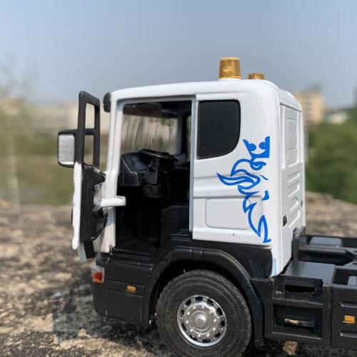 Diecast 1/43 Classic American SCANIA Tractor Trailer Truck Container Vehicles Model Diecast Car Toys Collection Collective Gifts