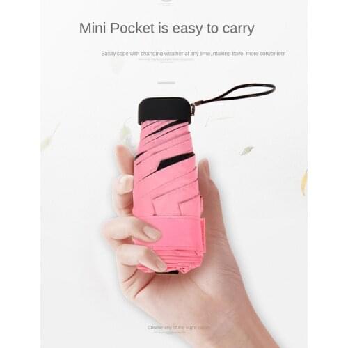 Sun Umbrella Very Small Mini Umbrella Vinyl Umbrella Pocket Sun Protection And Ultraviolet Protection Parasol