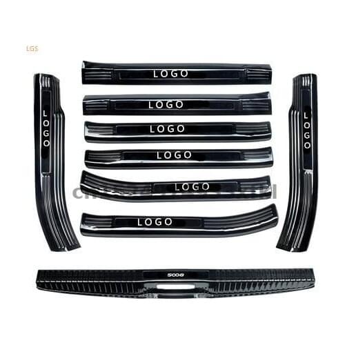 High-quality stainless steel Trunk Tread Plate Trim Scuff Plate/Door Sill Door Sill For Peugeot 5008 2017-2019