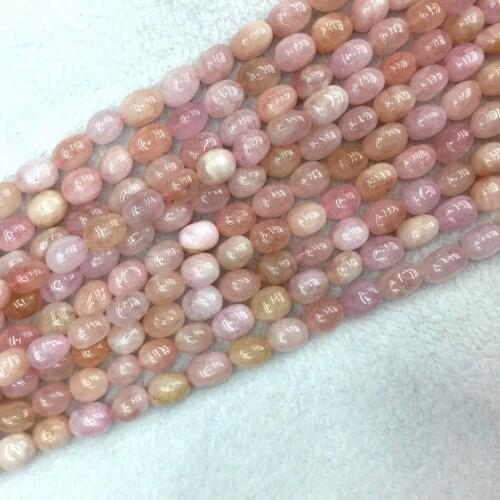 Natural Genuine Pink Beryl Morganite Nugget Free Form Fillet Irregular Pebble DIY Necklaces Bracetls Beads 15" 05906