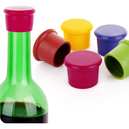 Portable Silicone Wine Stopper Leak Free Wine Bottle Cap Fresh Keeping Sealers Beer Beverage Champagne Closures Bar Accessories