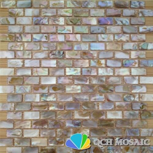 Freshwater shell mother of pearl mosaic tile for kitchen backsplash and bathroom natural color 11 square feet/lot strip pattern