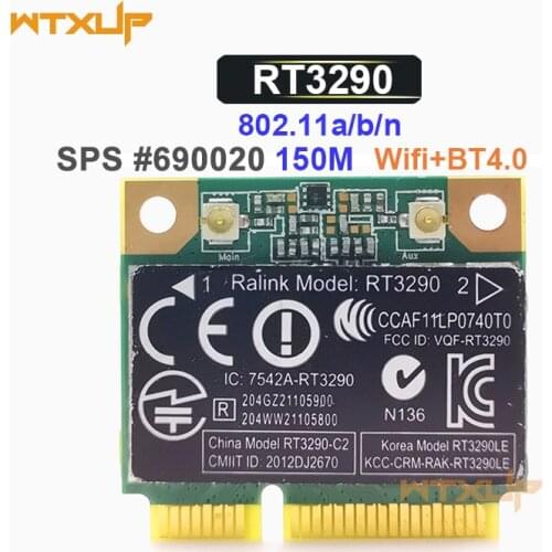 RaLink RT3290 Half Mini PCI-Express Wlan Wireless Card Bluetooth3.0 SPS:690020-001 for HP CQ45 CQ58 DV4 DV6 DM1 G4 G6 Laptop