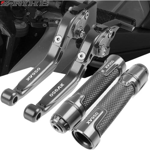 For YAMAHA XV950 RACER 2016 2017 2018 Motorcycle Racing Accessories CNC Brake Clutch Levers Handlebar Grip Handle Hand Grips Cap