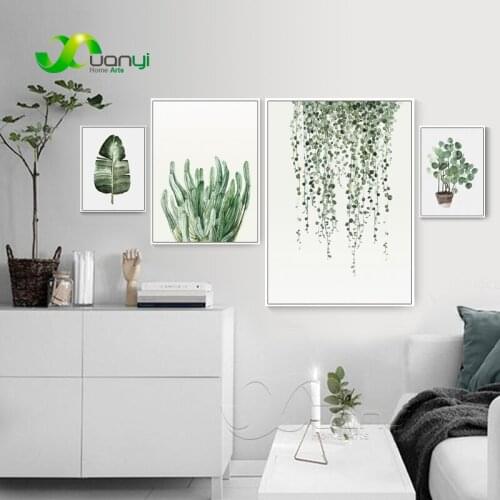 Nordic Leaves Modern Art Painting One Piece Nordic Plants Poster Wall Decor Pictures For Kitchen HD Prints Oil Painting Unframed