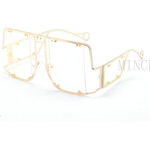 Retro Transparent Sun Glasses Female Brand Design Optical Myopia Clear Sunglasses Oversized Black Pink Driving Sun Glasse NX