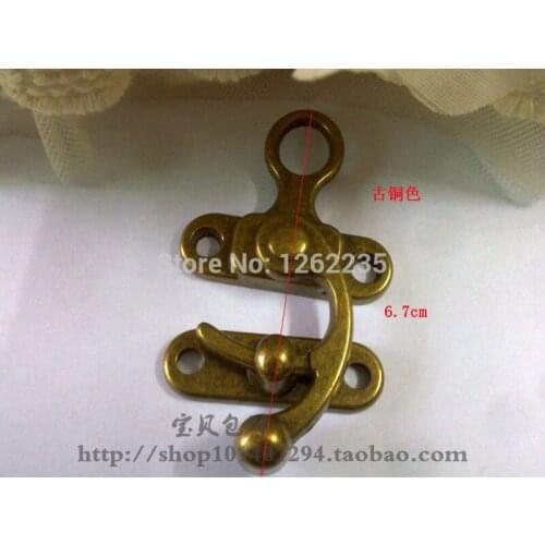 Length 6.7cm DIY handmade bags Hardware Accessories Lock bag Cinnamon Wholesale