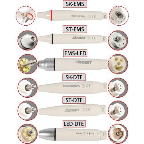Ultrasonic Piezo Dental Scaler Handpiece LED light/No Led Fit EMS CAVITRON/WOODPECKER/DTE/SATELEC