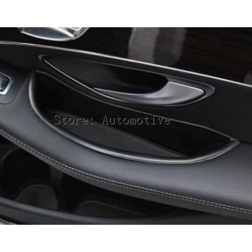 Inner Door Handle Storage Box Bin Holder Container Tray Glove Styling For Mercedes Benz C Class W205 2014 2015 Left hand Drive