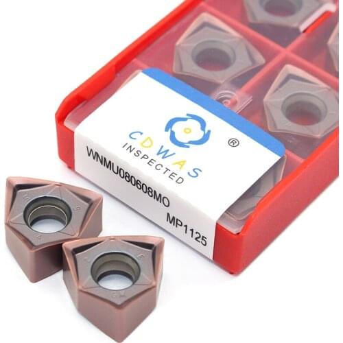 10PCS WNMU080608 MO MP1125 Face Milling Cutter Inserts WNMU 080608 High Quality Mill Tungsten Carbide Cutter Lathe Turning Tool