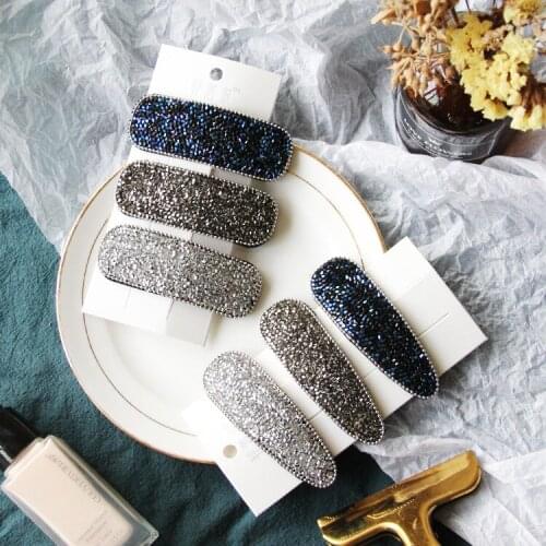 Hair Clips for Women Fashionable and Simple Crystal Hairpin Light Luxury Geometry Hair Accessories for Women Jewelry Wholesale