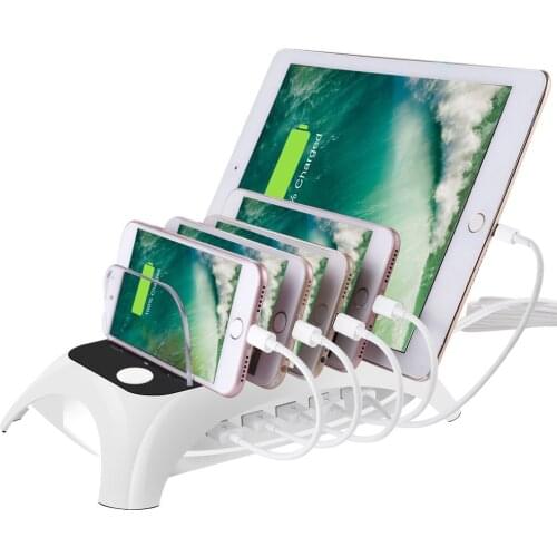 Charging Station, 5-Port 2.4A / 60W Quick Charger Docking Station Detachable Multiple Desktop Charging Stand Devices