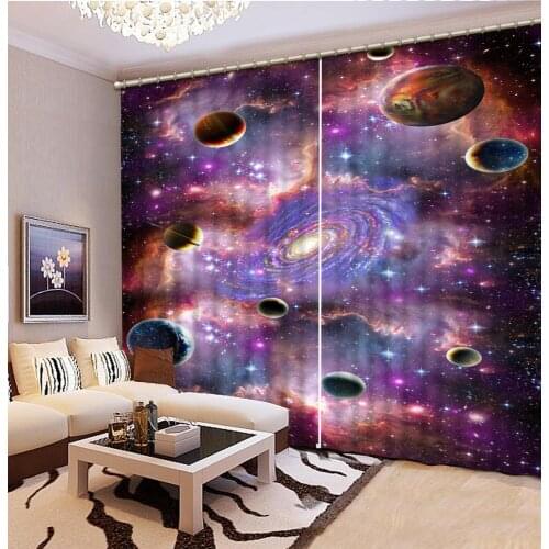 Customized size Luxury Blackout 3D Window Curtains Starry sky For Living Room office Bedroom Drapes home decor