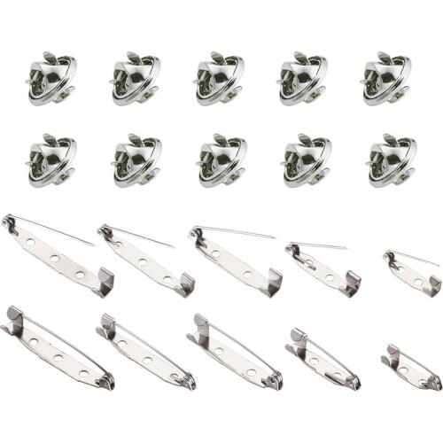 1 Set 20/25/32/35/38 mm Iron Brooch Clip Base Pins Brooch Settings Blank Base For Jewelry Making DIY Clothing Accessories