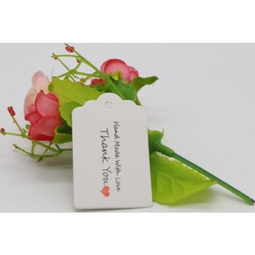 100pcs 3x5cm Shell Head White Paper Price Tags Handmade Labels for Wedding Party Cake Gifts Clothes Packaing Bottle Decoration