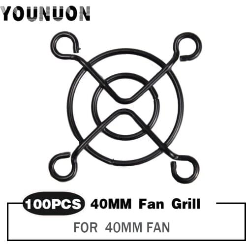100PCS LOT Metal Steel 40mm 4cm Black Fan Protector Finger Guard Grill Net
