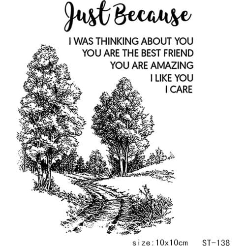 AZSG Path In Quiet Woodland Clear Stamps/Seals For DIY Scrapbooking/Card Making/Album Decorative Silicone Stamp Crafts