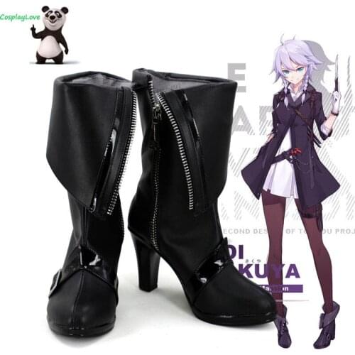 Touhou Project Izayoi Sakuya Black Cosplay Shoes Long Boots Leather Custom Made CosplayLove