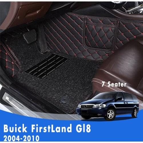 For Buick FirstLand Gl8 2010 2009 2008 2007 2006 2005 2004 7 Seater Double Layer Wire Loop Pedal Car Floor Mats Custom Carpets