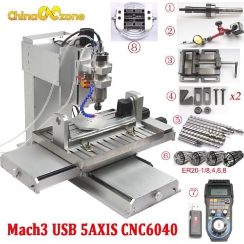 For Metal CNC 6040 5 Axis CNC wood router 2.2KW engraver machine High Precision for Aluminum Copper drilling carving work