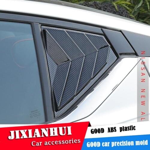 For Nissan ALTIMA 2019-2020 Sedan ABS Rear Door Window shades Louver Frame Window Sill Molding Cover Sticker Trim
