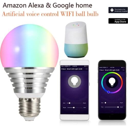 E27 E26 E14 B22 12w Smart Light Bulb Popular Wifi With Intelligent Voice Control Led Bulb 220v Chandelier Lighting For Hom Room