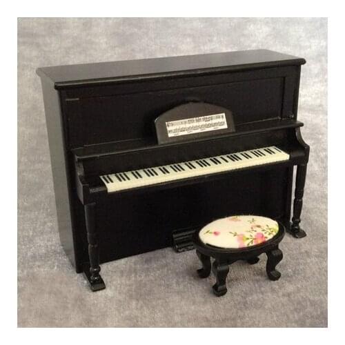 G10-X089 children baby gift Toy 1:12 Dollhouse mini Furniture Miniature rement accessories Upright piano model pink white 1pcs