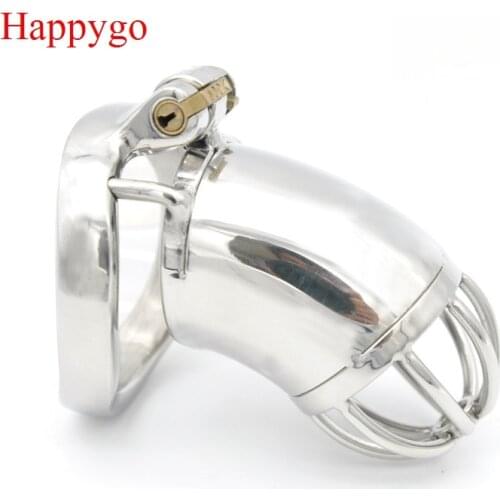 Happygo Stainless Steel Stealth Lock Male Chastity Device,Cock Cage,Penis Lock,Cock Ring,Chastity Belt A278