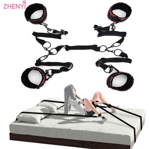 Sex Products Erotic Toys For Women Men BDSM Bondage Set Under Bed Erotic Restraint Handcuffs Ankle Cuffs Adults Games