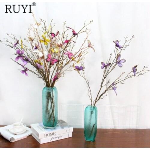97cm DIY Artificial Butterfly Flower Simulation Plants Wedding Birthday Decoration Christmas Flowers Arrangement New Years Gift