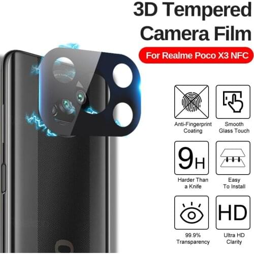 1-3pcs For Poco X3 3D Curved Camera Tempered Glass For Xiaomi Poco Poko pocophone X3 X 3 Pro NFC Lens Protective Safety Glass