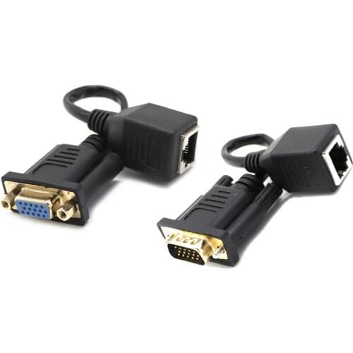 VGA to network port 0.15m VGA to RJ45 adapter cable to transmit VGA signal through network cable