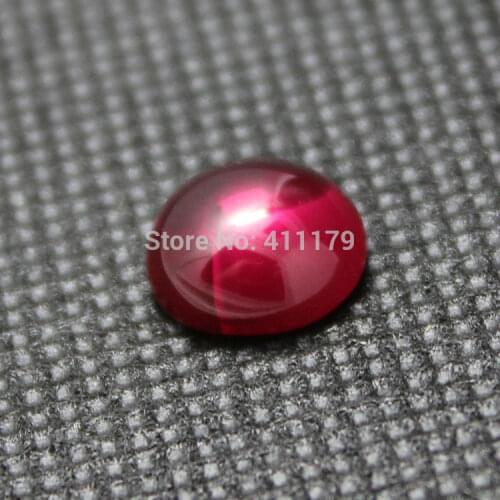 AAAAA round Shape Cabochon red loose stone red stones for jewelry making DIY flat base flawless excellent corundum