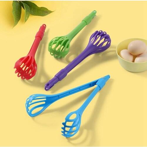 Kitchen Tools Creative Kitchen Gadgets, Multi-purpose Food Tongs, Manual Mixing Nylon Whisk Baking Accessories