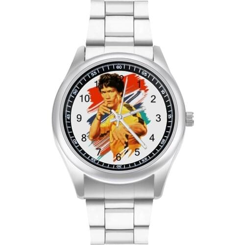 Bruce Lee Quartz Watch Sports Classy Wrist Watch Stainless Design Good Quality Teens Wristwatch