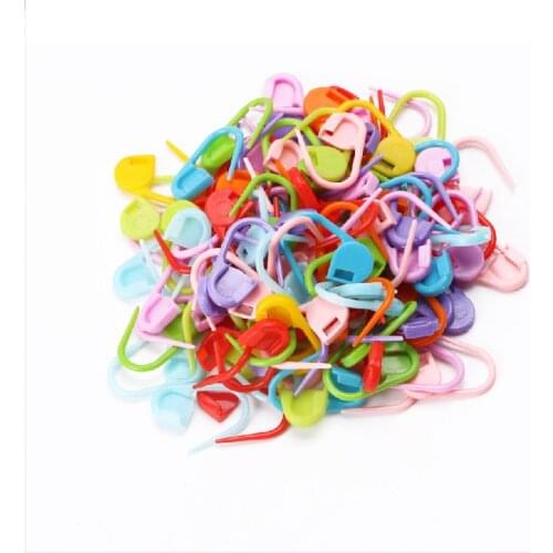 20/100Pcs Colorful Knitting Stitch Markers Crochet Locking Tool Craft Ring Holder