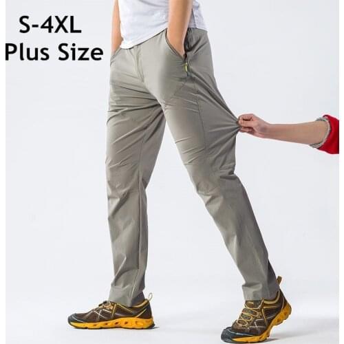 Men Women Summer Thin Fast Dry Sport Trousers Outdoor Climbing Stretch Breathable Fishing Hiking Pants 4XL Unisex Quick Dry Pant