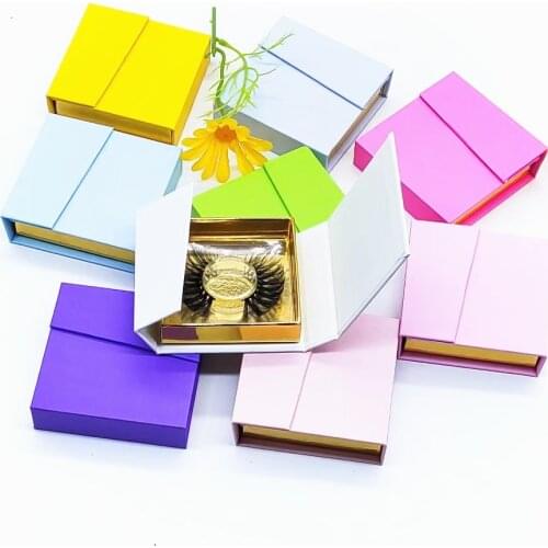 NEW 10/100 pcs Eyelash Packaging Box Wholesale Lashes Boxes Empty Eyelash Package Boxes 8-25mm Lashes Square double-door Cases