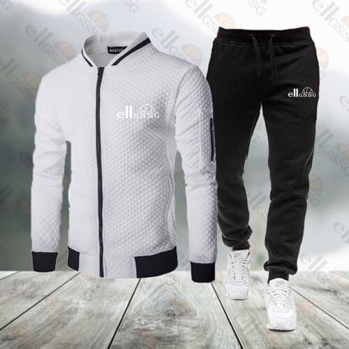 2021 new brand track suit mens two-piece jacket + pants track suit sportswear jogging casual hooded sweatshirt mens suit