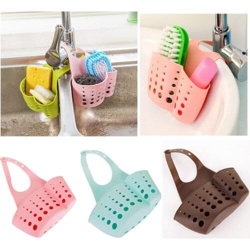 New Sponge Holder Sink Caddy Soap Holder Storage Basket Bags For Kitchen Plastic Storage Baskets Case Container Organizer
