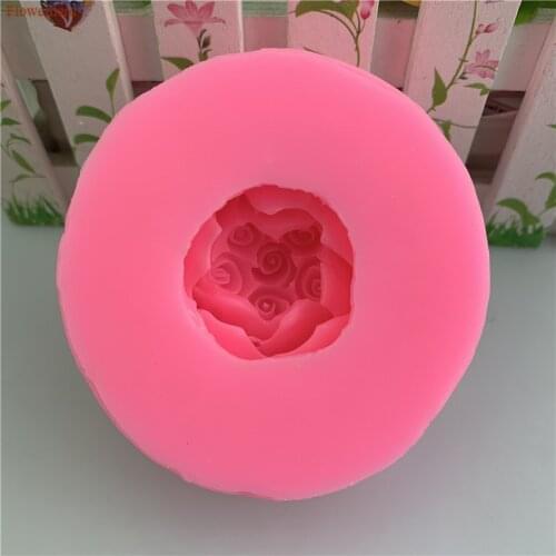 New Soap Making Tool 3d Flower Rose Silicone Soap Mold Rose Stamen Hand-fried Sugar Cake Mold Baking Tools Cake Decors