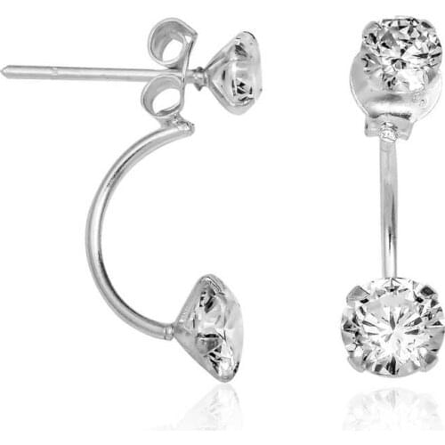 Original 925 Sterling Silver Magic Single Stone Earring , Quality products , Flashy Designs , Hundreds of kinds of earrings